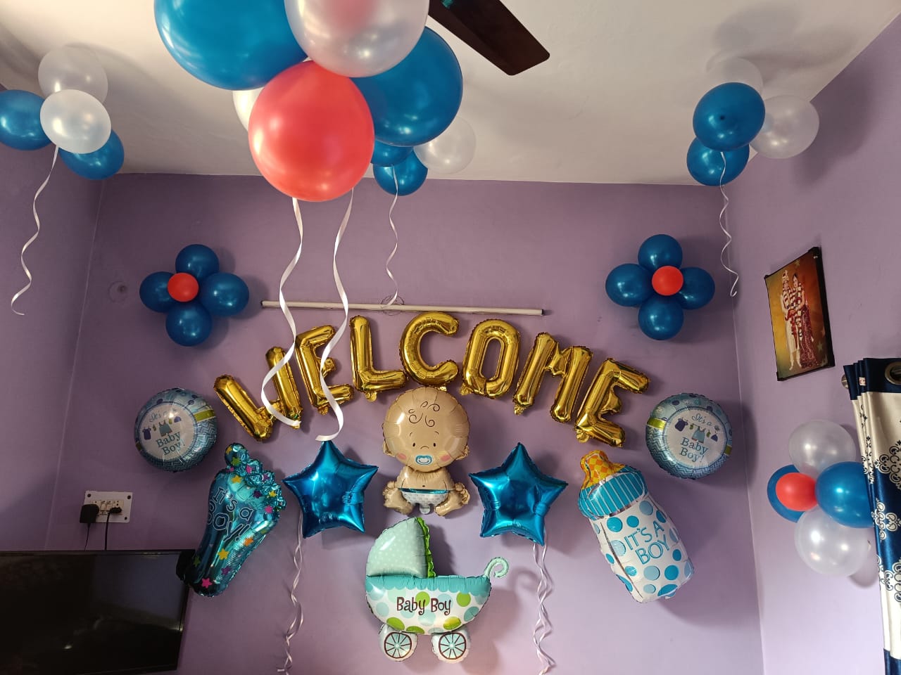 Welcome Baby Boy Decor