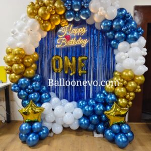 First Birthday Blue Theme Decoration
